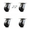 Service Caster 5 Inch Polyolefin Caster Set with Ball Bearings and Swivel Locks SCC-35S520-POB-BSL-4 - alternate 1